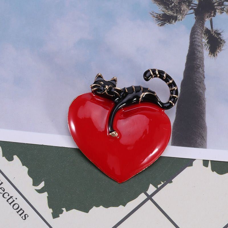 Broche accessoires broche chat amour