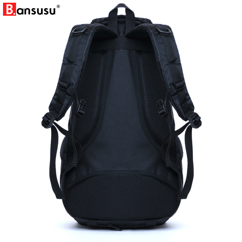 [a] casual large capacity men and women travel bag, computer bag, tide shoulder bag, female Korean backpack man