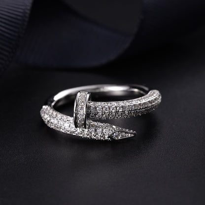 Gold Plating Nail Ring Trend Jewelry