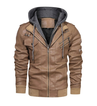 Vinter Fashion Motorcykel Läder Jacket Män Slim Fit oblique blixtlås PU jackor höst män läder Biker rockar krig m Streetwear.