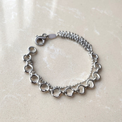 Metallvindgiftskarvningsarmband Enkel personlig design Samma armband för män och kvinnor