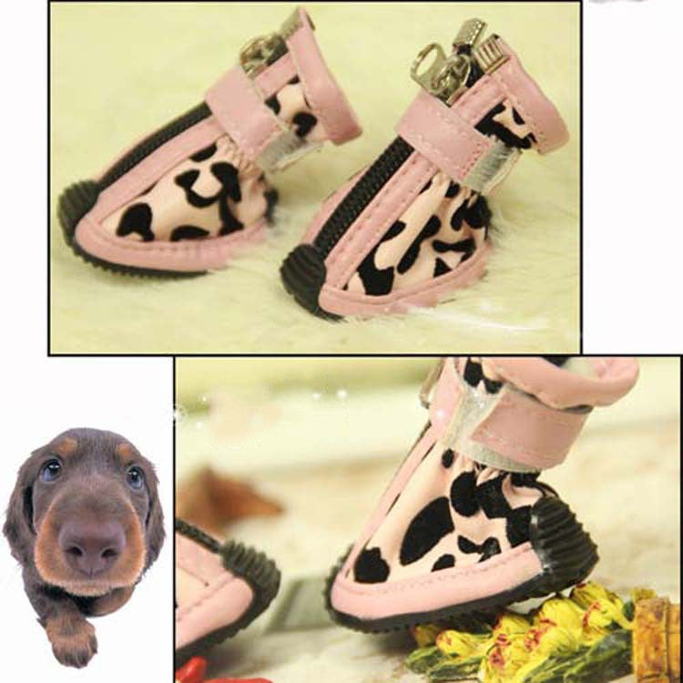 Nya mode PU Leopard Print Pet Shoes