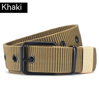 Lengthened Porous Pin Buckle Canvas Belt Universal - Inclusive Comfort