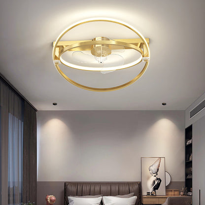 Modern LED Ceiling Fan With Light Remote Control Living Dining Room