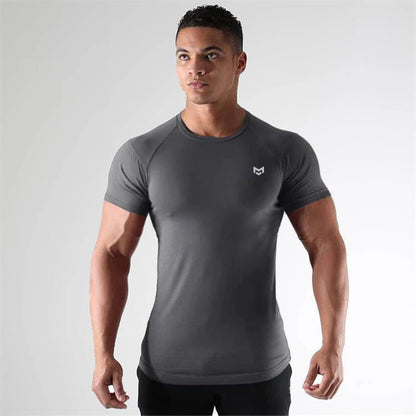 Gym Short Sleeve T Quick Dry Gym Kläder för löpning