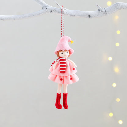 Christmas Cake Dress Girl Doll Angel Pendant