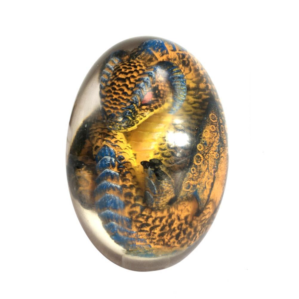 LED Lava Drage ägg Dekor Dinosaur ägg staty Resin Dragon ägg kristall Mineral Gemstone Reiki Hem Inredning