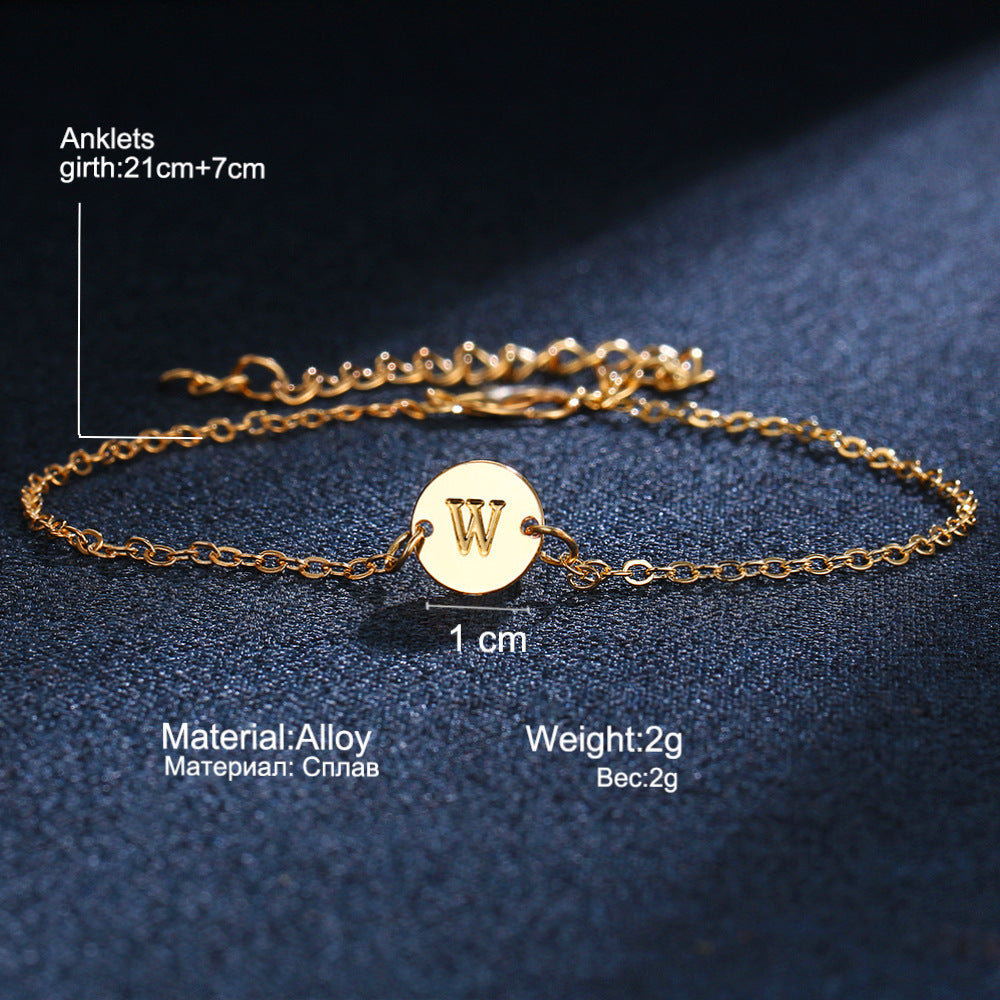 Modesmycken Justerbara Guldfärgade Legering Bokstav Armband Armband För Män Kvinnor Flickor Charm Armband Fest Bileklik Pulseiras