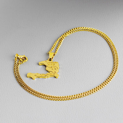 Collier de carte d’Haïti