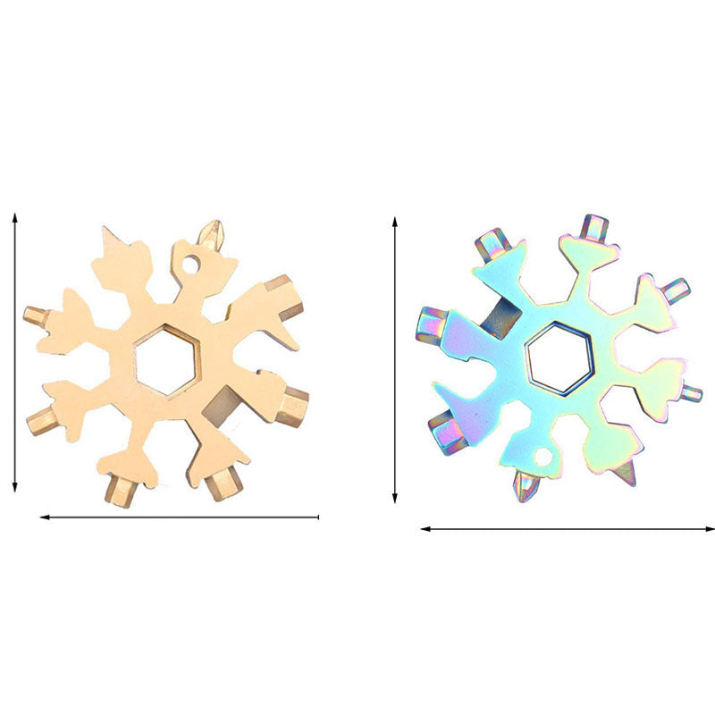 Clé à Six angles créative en forme de flocon de neige, Gadget Portable d'entretien de vélo