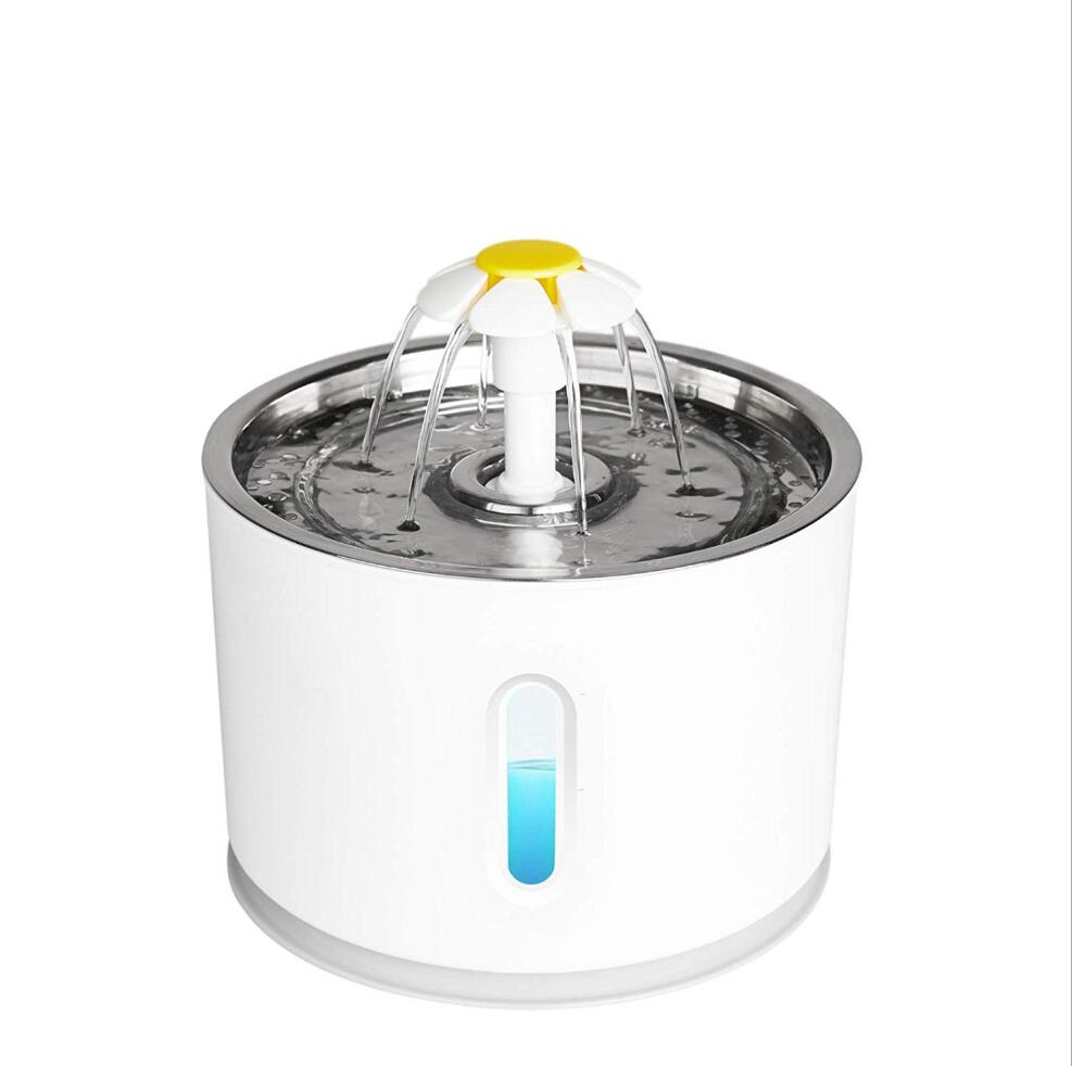 Fontaine d'eau automatique pour animaux de compagnie, avec éclairage LED, USB, pour chiens et chats, abreuvoir muet, bol, distributeur de boissons