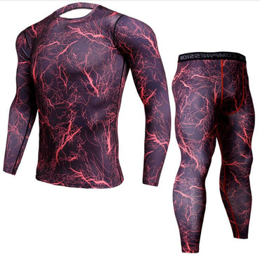 Ensemble pantalon et T-shirt de Camouflage pour hommes, T-shirt Crossfit à la mode, vêtements de marque à Compression, jogging, Leggings décontractés