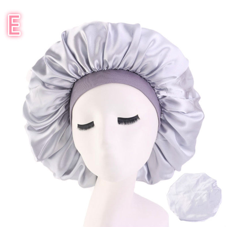 Bonnet de nuit en Satin de soie imprimé beauté