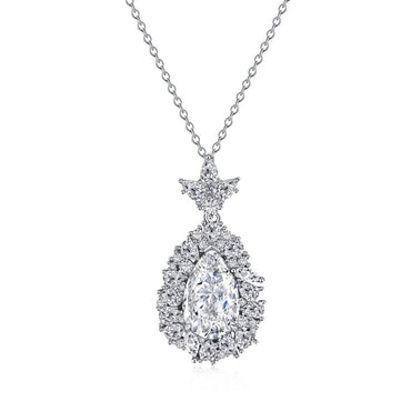 S925 Sterling Silver High Carbon Diamond Necklace For Women