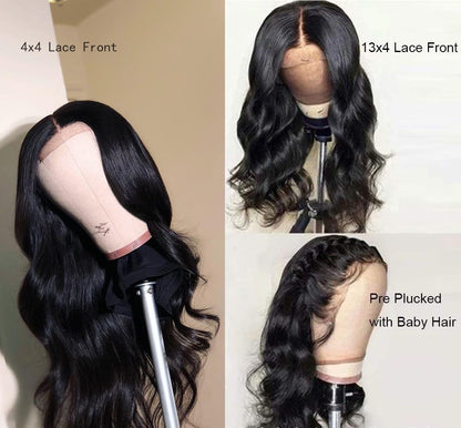 Kroppsvågig Lace Front Peruk För Svarta Kvinnor