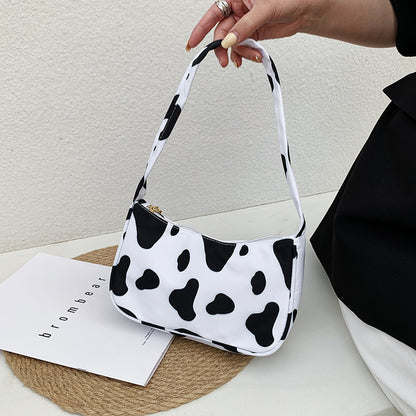 Sac à main femme papillon vache motif imprimé léopard sacs sous les bras petit sac à bandoulière