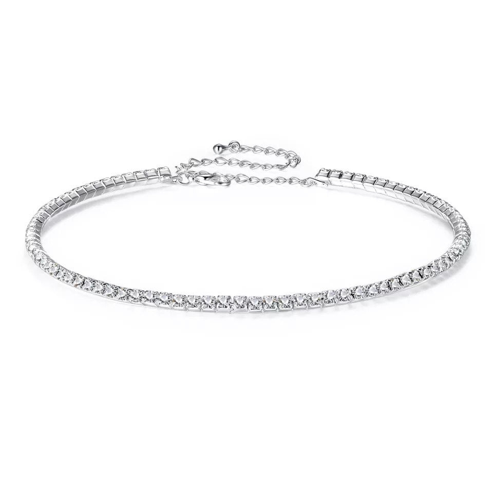 Halsband Short Choker halsband smycken for kvinnor Christmas Crystal Halsband Guld pläterade halsband Silver-pläterad