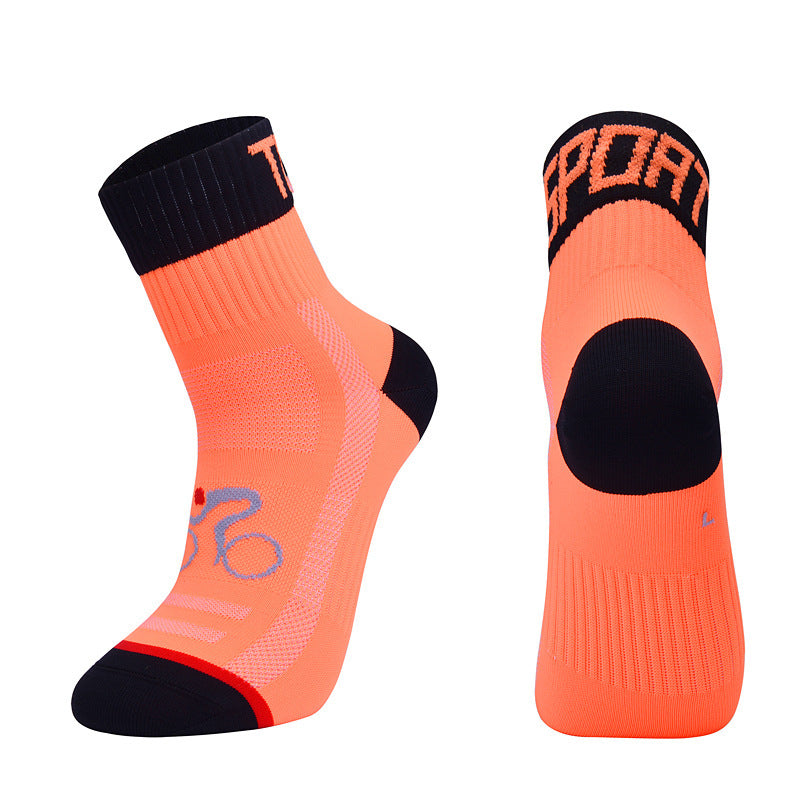 Chaussettes de cyclisme professionnelles en plein air Chaussettes de course