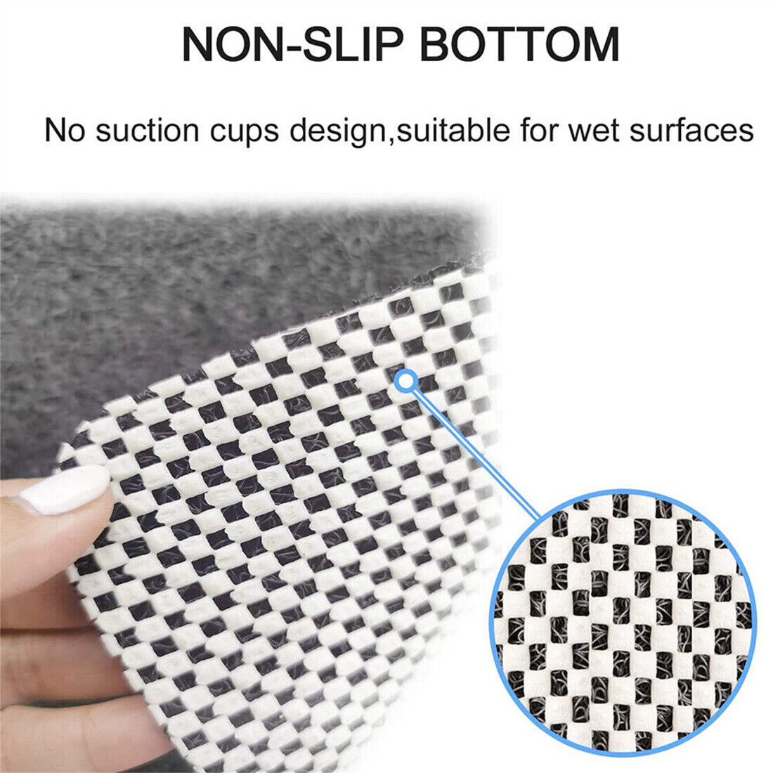 Duschmatta för invändig dusch Silk Circle Badmatta Non-Slip Anti Mold PVC BathMat-Två storlek