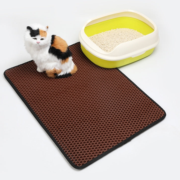 Pet Cat Litter Mat Husdjur leveranser EVA dubbel katt Litter matta