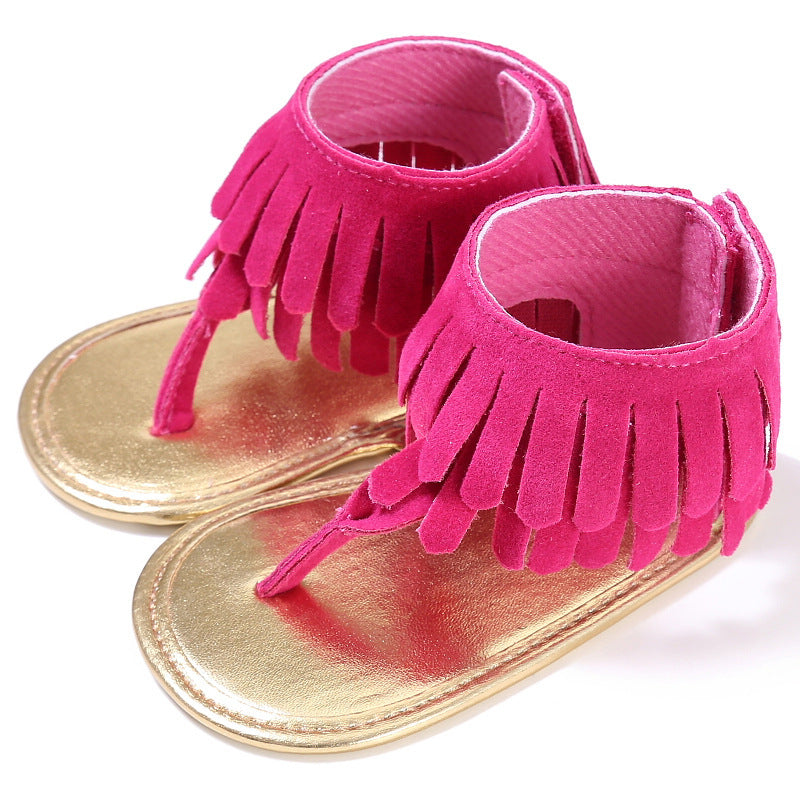 Summer Children's Sandals - Retro Tassel Flannel Baby Sandals