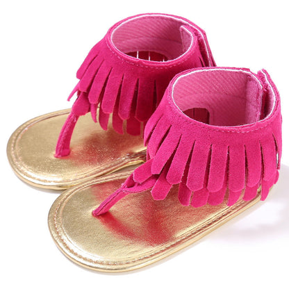 Summer Children's Sandals - Retro Tassel Flannel Baby Sandals