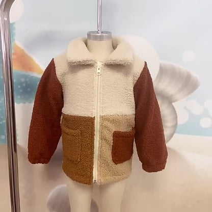 Nouvelle veste polaire mignonne à fermeture éclair pour enfants