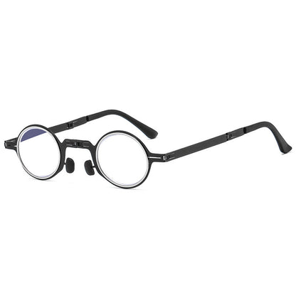 Folding Portable Hyperopia Glasses, Metal Frame Reading Glasses