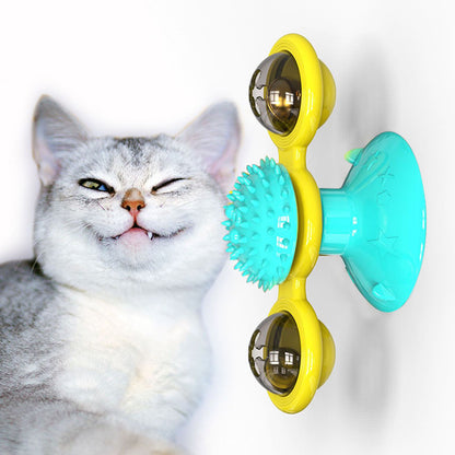 Cat Turntable Cat Windmill Toy Glödande Toy