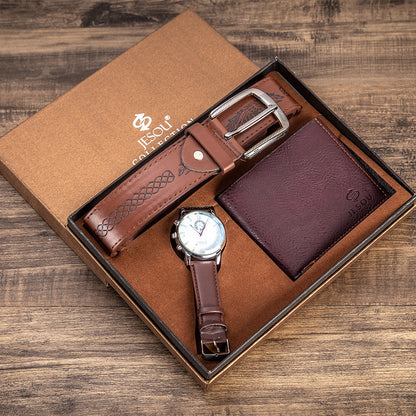 Watch wallet belt set