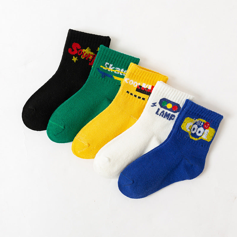 CUHK Children's Socks Cute Cartoon Cotton Socks Student Socks