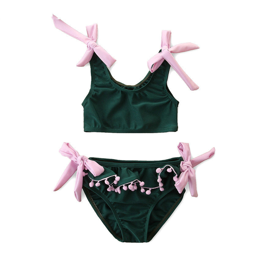 Summer Girl's Swimsuit Fashion Girl's Color Matching Baddräkt