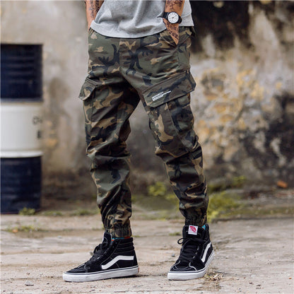 Herrmode Streetwear Byxor Herr Jogger Camo Harem Byxor Street Style Ungdom Casual Camouflage Slim Fit Ankelbyxor Man