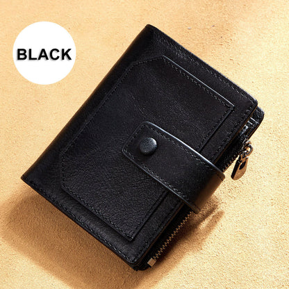 Men's Leather Wallet Three Fold Multi Card Space