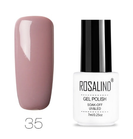 ROSALIND 7ML Pure Colors series Gel Nail Polish 01-58 UV&LED Lamp For Nail Extensions Gel Lacquer Varnishes Need Base Top Art