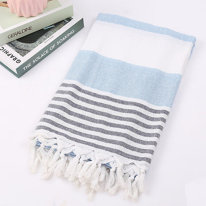 Cotton striped beach towel 100x180cm