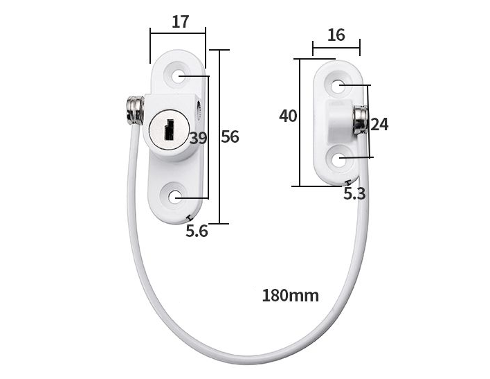 Fönster Säkerhet keja lås fönster Kabellås begränsar multifonctions fönster lås dörr säkerhetsskydd for barnsäkerhet 1Pcs