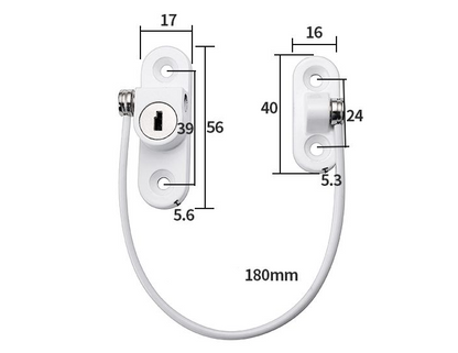 Fönster Säkerhet keja lås fönster Kabellås begränsar multifonctions fönster lås dörr säkerhetsskydd for barnsäkerhet 1Pcs