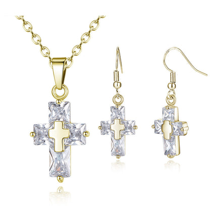 Cross Ornament Set - Gold & Silver