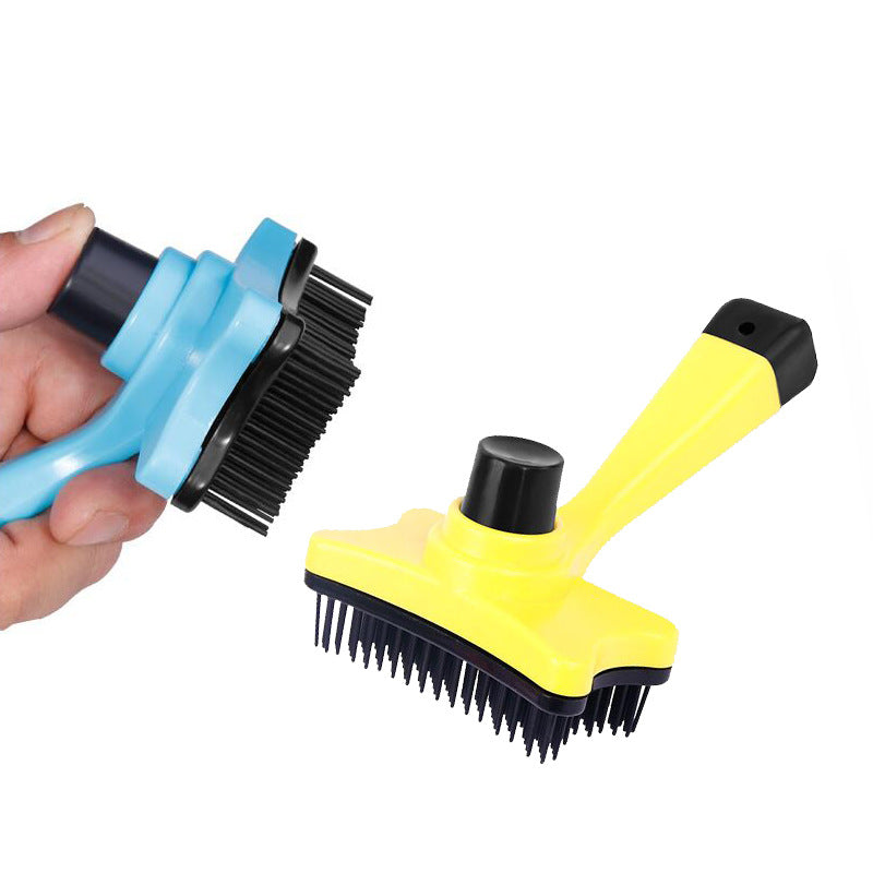 Automatic pet hair removal comb