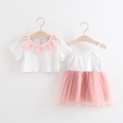 Barn flickor klänning söt sommar 2021 baby prinsessklänning baby Tutu gratis på uppdrag av Taobao