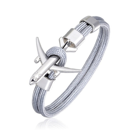 Charm Men's plane Anchor Bracelet