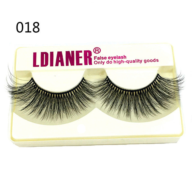 100% Mink Eyelashes 25mm Wispy Fluffy Fake Lashes