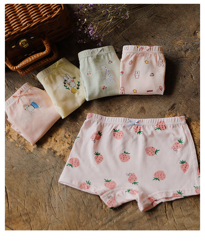 Girls' Cartoon Cotton Boxer Briefs Children's Baby Panties Shorts