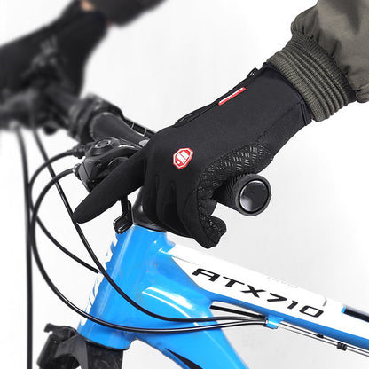 Gants d'hiver à écran tactile pour moto, gants de sport imperméables coulissants avec polaire