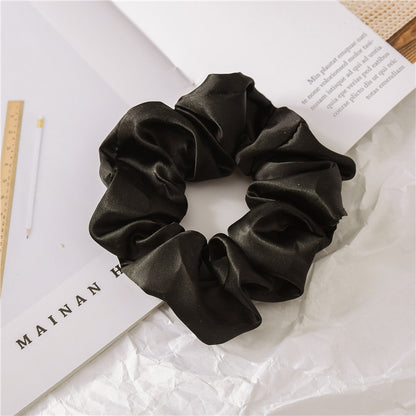 Satin Cloth Large Intestine Circle Hair Tie Set Solid Color