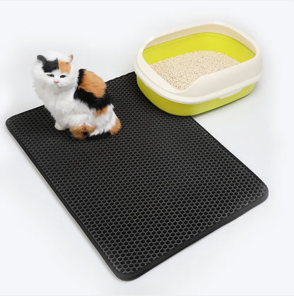 Pet Cat Litter Mat Husdjur leveranser EVA dubbel katt Litter matta