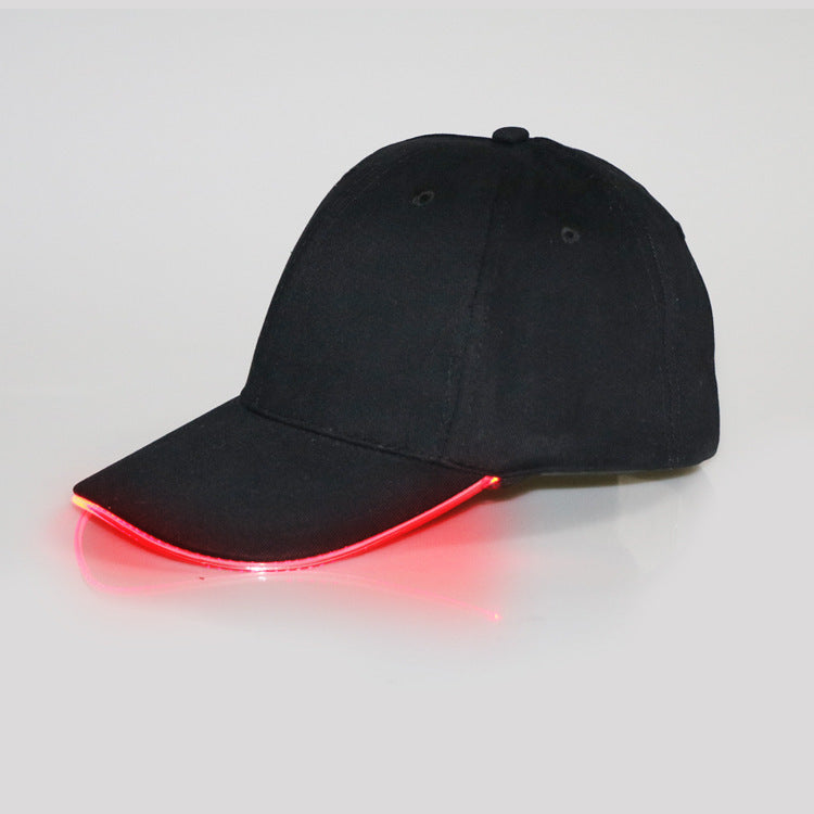 Direct Manufacturers LED Light-emitting Luminous Peaked  Baseball P Hat Hat Luminous Fiber Luminous Advertising