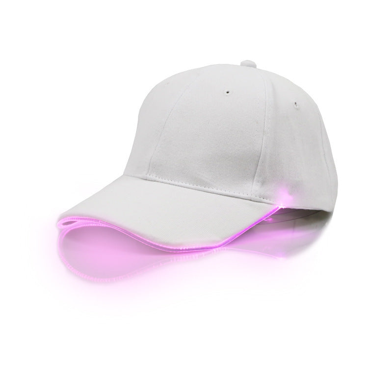 Direct Manufacturers LED Light-emitting Luminous Peaked  Baseball P Hat Hat Luminous Fiber Luminous Advertising