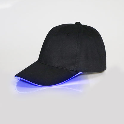 Direct Manufacturers LED Light-emitting Luminous Peaked  Baseball P Hat Hat Luminous Fiber Luminous Advertising